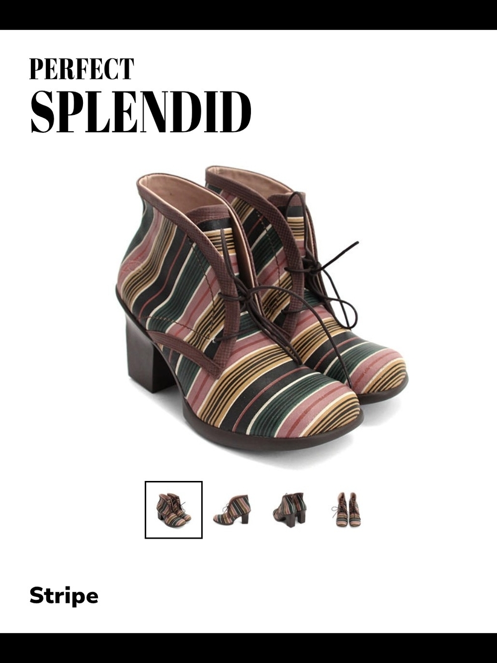 Fluevog Striped Multicolor Booties